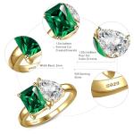 Emerald Toi Et Moi Ring in Sterling Silver