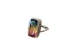 Colorful Tourmaline Quartz Ring in Silver