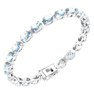 Belinda Jewelz - Garnet Gemstone Tennis Bracelet, 925 Silver