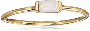 18K Gold Plated Opal Stackable Ring, Size 7