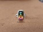 Colorful Tourmaline Quartz Ring in Silver