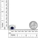 Blue Simulated Sapphire & Zirconia 3-Stone Engagement Ring