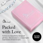 Belinda Jewelz - Garnet Gemstone Tennis Bracelet, 925 Silver