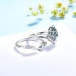 Moss Agate Sterling Silver Dragon Cut Ring