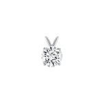 1 Ct Created Diamond Solid 14K White Gold Necklace