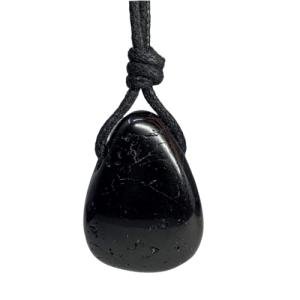 Black Tourmaline Pendant Necklace for Protection Energy Shield