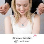 Heart-Shaped Birthstone Necklace in Sterling Silver