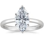 1 Carat Marquise Cut Lab Grown Diamond Ring