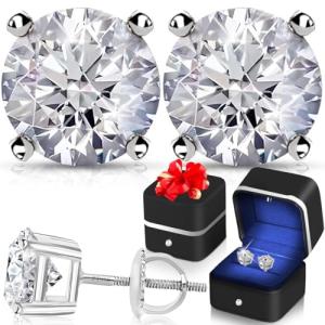 Diamond Stud Earrings in Platinum - 4 Carat
