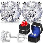 Diamond Stud Earrings in Platinum - 4 Carat