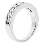 Channel Set Diamond Anniversary Ring in White Gold