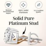 Diamond Stud Earrings in Platinum - 4 Carat