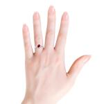 1.25 Ct Ruby Side Stone Ring in White Gold