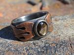 Unique Men's Black Star Sapphire Two-Tone Ring