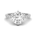 5.25 Carat Lab Grown Diamond Halo Engagement Ring