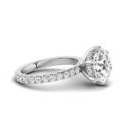 5.25 Carat Lab Grown Diamond Halo Engagement Ring