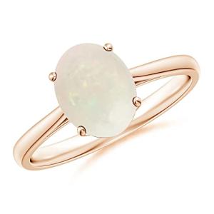 Elegant 0.8 Ct Opal Ring in Rose Gold