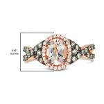 LeVian 14K Rose Gold Oval Gemstone Engagement Ring