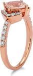 Pink Morganite and Diamond Rose Gold Statement Ring