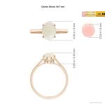 Elegant 0.8 Ct Opal Ring in Rose Gold