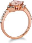 Pink Morganite and Diamond Rose Gold Statement Ring