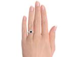 White Gold Claddagh Ring with Sapphire and Diamonds