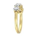 14K Gold Five Stone Lab Grown Diamond Ring