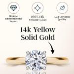 IGI Certified 2 Carat Yellow Gold Engagement Ring