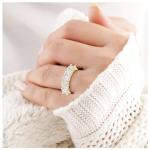 14K Gold Five Stone Lab Grown Diamond Ring