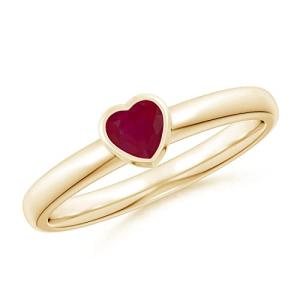 0.3 Ct Ruby Promise Ring in 14K Gold