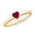 0.3 Ct Ruby Promise Ring in 14K Gold