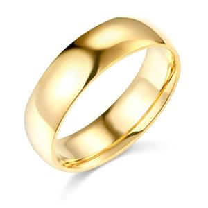14k Yellow Gold 6mm Comfort Fit Wedding Band