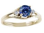 Sapphire Ring in 14K White Gold, Size 5
