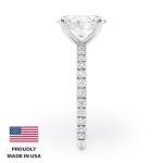 2 Carat Oval Moissanite Engagement Ring in White Gold