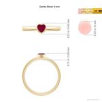 0.3 Ct Ruby Promise Ring in 14K Gold