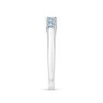 Aquamarine Round Ring in 14K White Gold