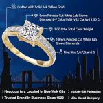 14K Yellow Gold Lab Grown Diamond Engagement Ring