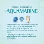 Aquamarine Round Ring in 14K White Gold
