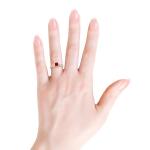 Ruby Promise Ring in 14K Rose Gold