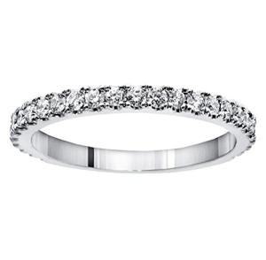Diamond Encrusted Wedding Band in 14k White Gold