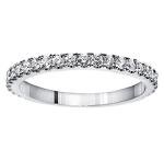 Diamond Encrusted Wedding Band in 14k White Gold