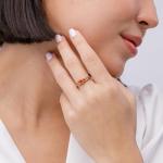 Fire Opal Solitaire Ring in 14K Yellow Gold