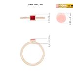Ruby Promise Ring in 14K Rose Gold