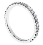 Diamond Encrusted Wedding Band in 14k White Gold