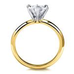 Classic 1 Carat Moissanite Engagement Ring in Gold