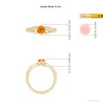 Fire Opal Solitaire Ring in 14K Yellow Gold