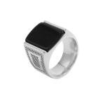 Men's Onyx Ring in Yellow Gold – 2CT Luxury