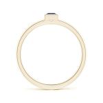 Blue Sapphire Solitaire Ring in 14K Yellow Gold