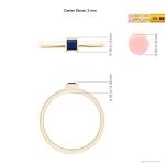 Blue Sapphire Solitaire Ring in 14K Yellow Gold