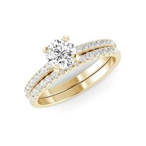 0.86 Carat Lab Grown Diamond Bridal Ring Set